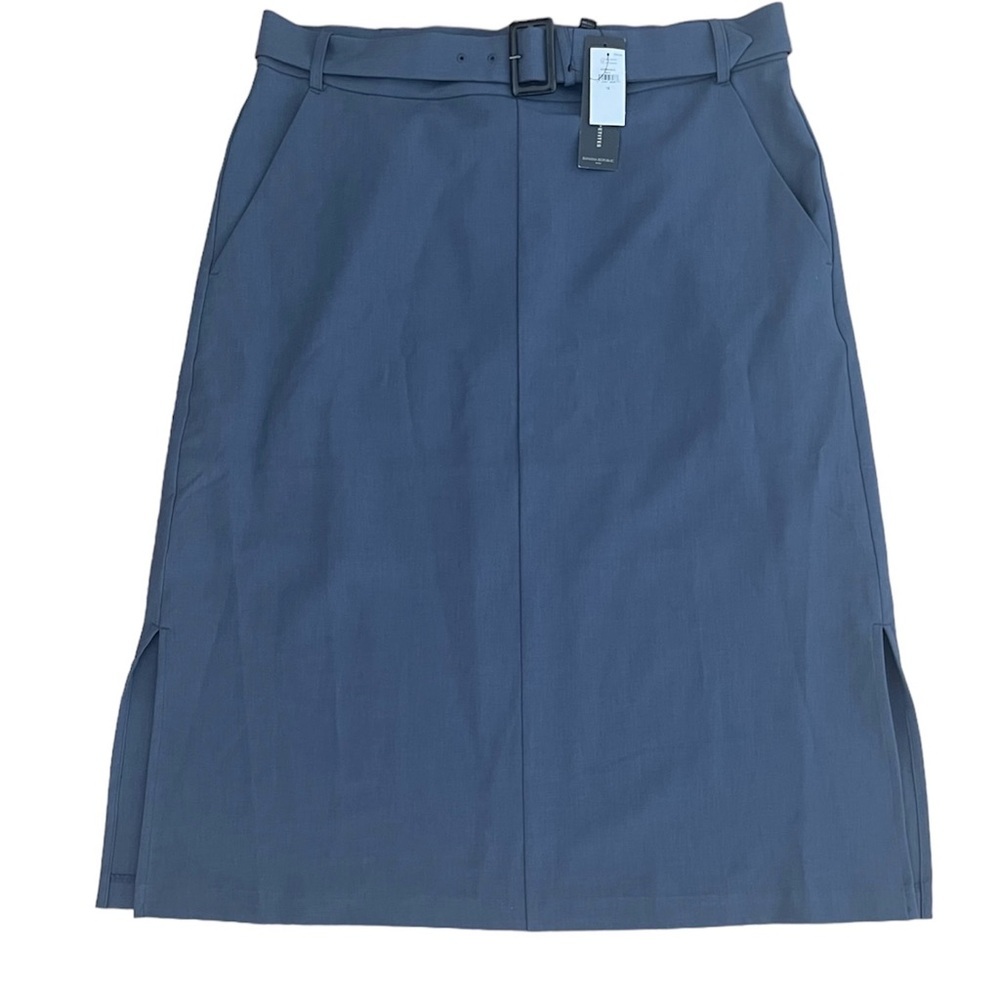 Banana Republic Slate Blue Midi Skirt